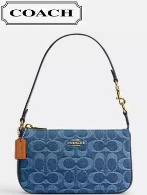 🔥COACH Nolita 19 In Signature Denim, Leather Trim, Gold Hardware, NEW W/TAGS!
